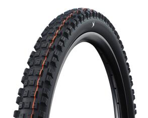SCHWALBE SCHWALBE TYRE EDDY CURRENT RADIAL 29 X 2.50 GRAVITY PRO FOLDING ADDIX SOFT (ORANGE) TL-READY HS497 BLACK