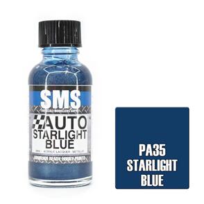 SMS AIR BRUSH PAINT 30ML STARLIGHT BLUE ACRYLIC LACQUER SCALE MODELLERS SUPPLY