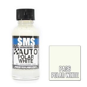 SMS AIR BRUSH PAINT 30ML POLAR WHITE ACRYLIC LACQUER SCALE MODELLERS SUPPLY
