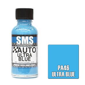SMS AIR BRUSH PAINT 30ML ULTRA BLUE ACRYLIC LACQUER SCALE MODELLERS SUPPLY