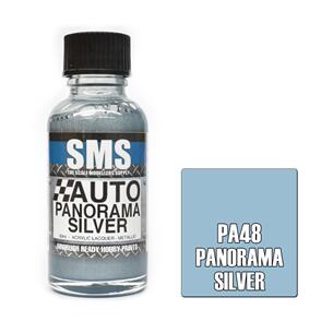 SMS AIRBRUSH PAINT ACRYLIC LACQUER AUTO COLOUR PANORAMA SILVER 30ML