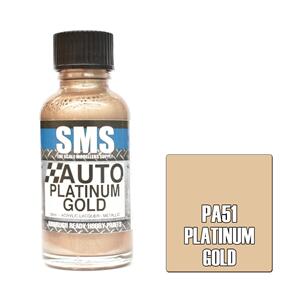 SMS AIRBRUSH PAINT ACRYLIC LACQUER AUTO COLOUR PLATINUM GOLD 30ML