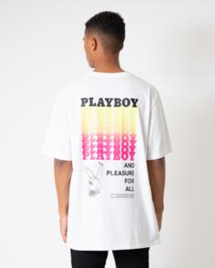 PLAYBOY 3D STACKED ORIGINAL FIT S/S TEE WHITE