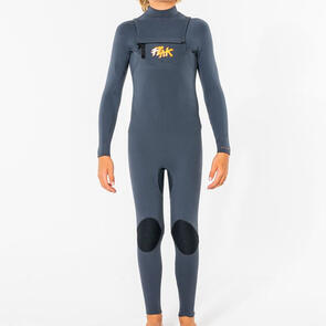 PEAK WETSUITS BY RIP CURL JUNIOR CLIMAX 4/3MM CZ GB STEAMER CHARCOAL GREY