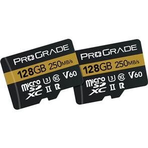 PROGRADE DIGITAL MICRO SDXC GOLD UHS-II 128GB R250MB/S W130MB/S V60 2PK