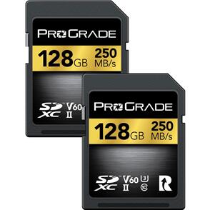 PROGRADE DIGITAL SDXC GOLD UHS-II 128GB R250MB/S W120MB/S V60 2PK