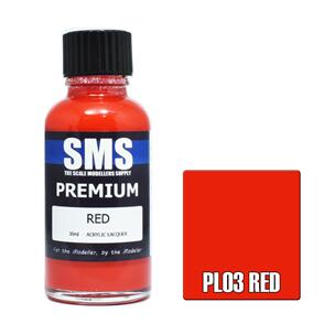 SMS AIRBRUSH PAINT 30ML PREMIUM RED ACRYLIC LACQUER SCALE MODELLERS SUPPLY