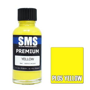 SMS AIRBRUSH PAINT 30ML PREMIUM YELLOW ACRYLIC LACQUER SCALE MODELLERS SUPPLY