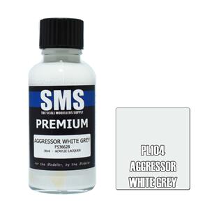 SMS AIR BRUSH PAINT 30ML PREMIUM AGGRESSOR WHITE GREY ACRYLIC LACQUER SCALE MODELLERS SUPPLY