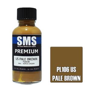 SMS AIR BRUSH PAINT 30ML PREMIUM US PALE BROWN 30ML  ACRYLIC LACQUER SCALE MODELLERS SUPPLY