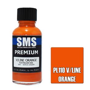 SMS AIR BRUSH PAINT 30ML PREMIUM V/LINE ORANGE  ACRYLIC LACQUER SCALE MODELLERS SUPPLY