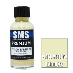 SMS AIR BRUSH PAINT 30ML PREMIUM YELLOW EARTH 7K  ACRYLIC LACQUER SCALE MODELLERS SUPPLY