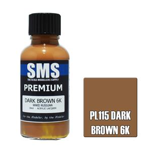 SMS AIR BRUSH PAINT 30ML PREMIUM DARK BROWN 6K  ACRYLIC LACQUER SCALE MODELLERS SUPPLY