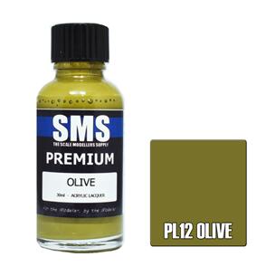 SMS AI BRUSH PAINT 30ML PREMIUM OLIVE  ACRYLIC LACQUER SCALE MODELLERS SUPPLY