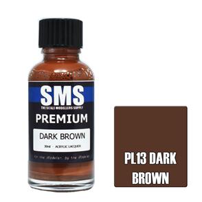 SMS AIRBRUSH PAINT 30ML PREMIUM DARK BROWN ACRYLIC LACQUER SCALE MODELLERS SUPPLY