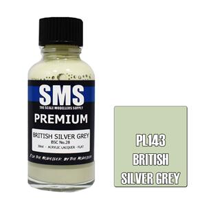 SMS AIR BRUSH PAINT 30ML PREMIUM BRITISH SILVER GREY ACRYLIC LACQUER SCALE MODELLERS SUPPLY