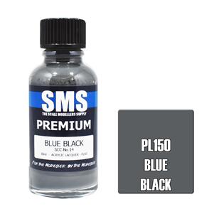 SMS AIR BRUSH PAINT 30ML PREMIUM BLUE BLACK SCC NO.14  ACRYLIC LACQUER SCALE MODELLERS SUPPLY