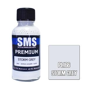 SMS AIRBRUSH PAINT 30ML PREMIUM STORM GREY ACRYLIC LACQUER SCALE MODELLERS SUPPLY