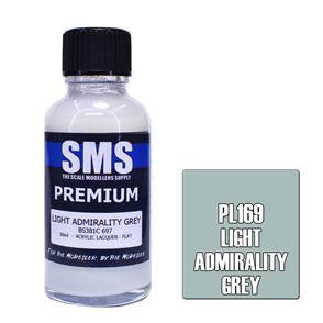 SMS AIR BRUSH PAINT 30ML PREMIUM LIGHT ADMIRALITY GREY  ACRYLIC LACQUER SCALE MODELLERS SUPPLY
