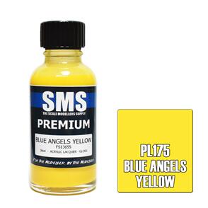 SMS AIR BRUSH PAINT 30ML PREMIUM BLUE ANGELS YELLOW  ACRYLIC LACQUER SCALE MODELLERS SUPPLY