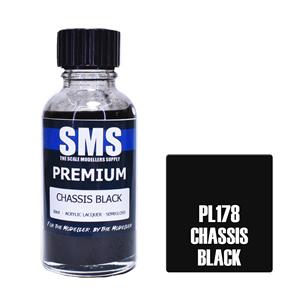 SMS AIRBRUSH PAINT 30ML PREMIUM CHASSIS BLACK ACRYLIC LACQUER SCALE MODELLERS SUPPLY