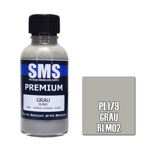 SMS AIR BRUSH PAINT 30ML PREMIUM GRAU RLM02 ACRYLIC LACQUER SCALE MODELLERS SUPPLY