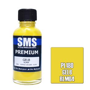SMS AIR BRUSH PAINT 30ML PREMIUM GELB RLM04  ACRYLIC LACQUER SCALE MODELLERS SUPPLY