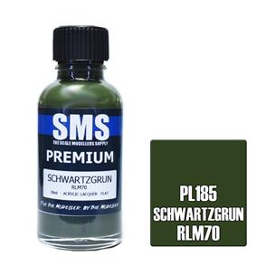 SMS AIR BRUSH PAINT 30ML PREMIUM SCHWARTZGRUN RLM70  ACRYLIC LACQUER SCALE MODELLERS SUPPLY