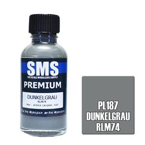 SMS AIR BRUSH PAINT 30ML PREMIUM DUNKELGRAU RLM74  ACRYLIC LACQUER SCALE MODELLERS SUPPLY