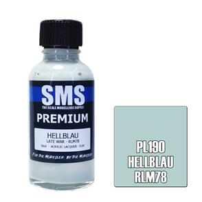SMS AIR BRUSH PAINT 30ML PREMIUM HELLBLAU RLM78 ACRYLIC LACQUER SCALE MODELLERS SUPPLY