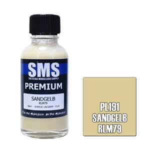 SMS AIR BRUSH PAINT 30ML PREMIUM SANDGELB RLM79  ACRYLIC LACQUER SCALE MODELLERS SUPPLY