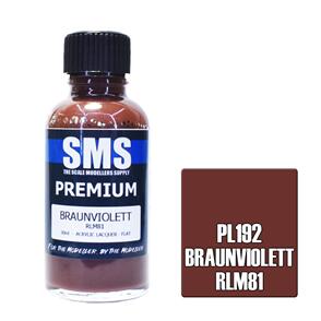 SMS AIR BRUSH PAINT 30ML PREMIUM BRAUNVIOLETT RLM81  ACRYLIC LACQUER SCALE MODELLERS SUPPLY