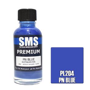 SMS AIR BRUSH PAINT 30ML PREMIUM PN BLUE  ACRYLIC LACQUER SCALE MODELLERS SUPPLY