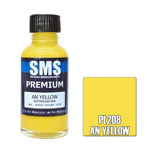 SMS AIR BRUSH PAINT 30ML PREMIUM AN YELLOW ACRYLIC LACQUER SCALE MODELLERS SUPPLY