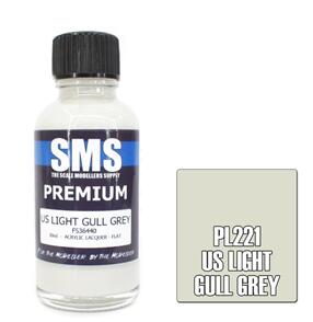 SMS AIRBRUSH PAINT 30ML PREMIUM US LIGHT GULL GREY ACRYLIC LACQUER SCALE MODELLERS SUPPLY