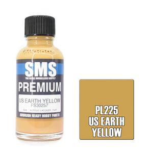 SMS AIRBRUSH PAINT 30ML PREMIUM US EARTH YELLOW ACRYLIC LACQUER SCALE MODELLERS SUPPLY