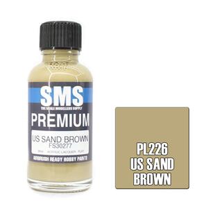 SMS AIRBRUSH PAINT 30ML PREMIUM US SAND BROWN ACRYLIC LACQUER SCALE MODELLERS SUPPLY