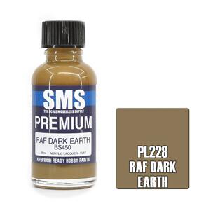 SMS AIR BRUSH PAINT 30ML RAF DARK EARTH PL228 ACRYLIC LACQUER SCALE MODELLERS SUPPLY