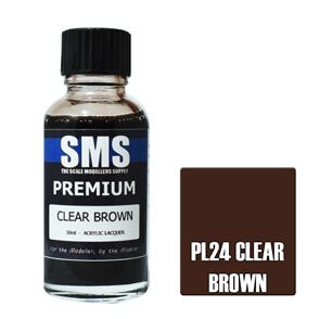 SMS AIRBRUSH PAINT 30ML PREMIUM CLEAR BROWN ACRYLIC LACQUER SCALE MODELLERS SUPPLY