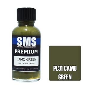 SMS AIR BRUSH PAINT 30ML PREMIUM CAMO GREEN  ACRYLIC LACQUER SCALE MODELLERS SUPPLY