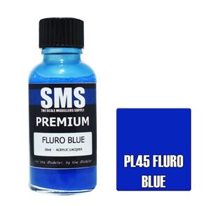 SMS AIRBRUSH PAINT 30ML PREMIUM FLURO BLUE ACRYLIC LACQUER SCALE MODELLERS SUPPLY