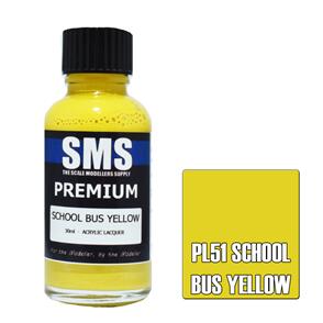 SMS AIRBRUSH PAINT 30ML PREMIUM SCHOOL BUS YELLOW ACRYLIC LACQUER SCALE MODELLERS SUPPLY