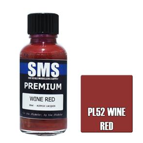 SMS AIRBRUSH PAINT 30ML PREMIUM WINE RED  ACRYLIC LACQUER SCALE MODELLERS SUPPLY