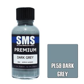 SMS AIRBRUSH PAINT 30ML PREMIUM DARK GREY ACRYLIC LACQUER SCALE MODELLERS SUPPLY