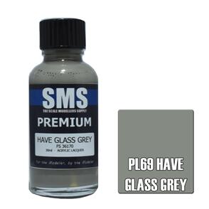 SMS AIR BRUSH PAINT 30ML PREMIUM HAVE GLASS GREY  ACRYLIC LACQUER SCALE MODELLERS SUPPLY