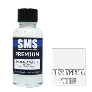 SMS AIR BRUSH PAINT 30ML PREMIUM INSIGNIA WHITE  ACRYLIC LACQUER SCALE MODELLERS SUPPLY