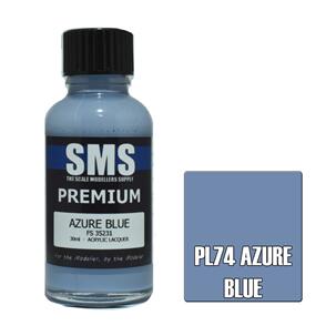 SMS AIR BRUSH PAINT 30ML PREMIUM AZURE BLUE  ACRYLIC LACQUER SCALE MODELLERS SUPPLY