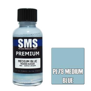 SMS AIR BRUSH PAINT 30ML PREMIUM MEDIUM BLUE ACRYLIC LACQUER SCALE MODELLERS SUPPLY