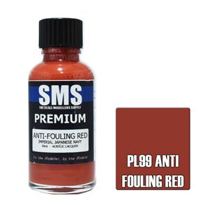SMS AIRBRUSH PAINT 30ML PREMIUM ANTI FOULING RED ACRYLIC LACQUER SCALE MODELLERS SUPPLY