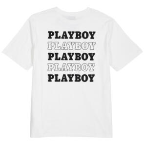 PLAYBOY STACK ORIGINAL FIT S/S TEE WHITE